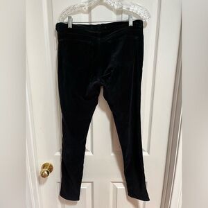 J Brand Black Velvet Leggings Sz 30 Low Rise Zipper Fly Closet Staple